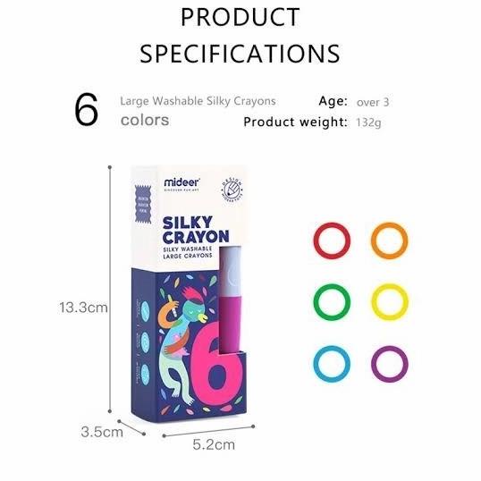 

Mideer Silky Crayon/Colors Drawing Painting Watercolor Art Marker Pens