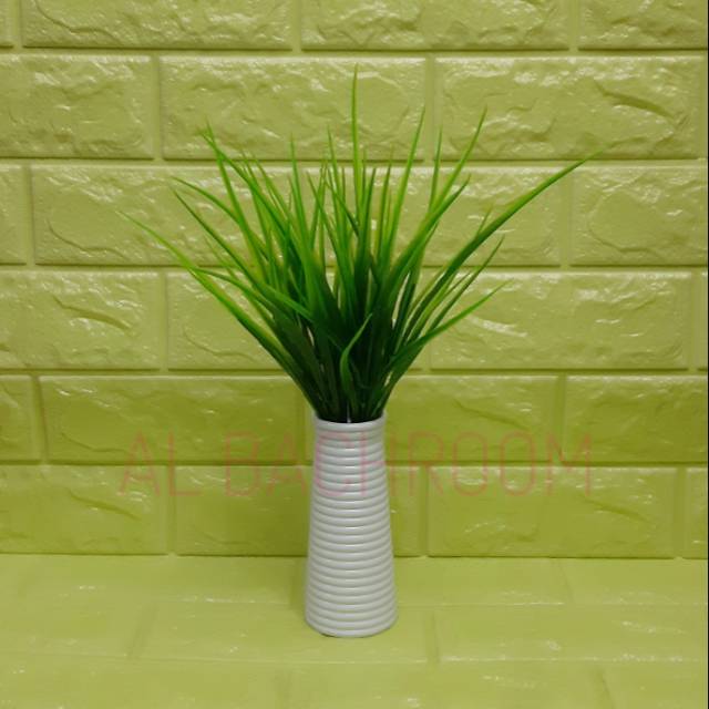 RUMPUT TEKI PVC DAUN PLASTIK HIAS ARTIFICIAL B8342