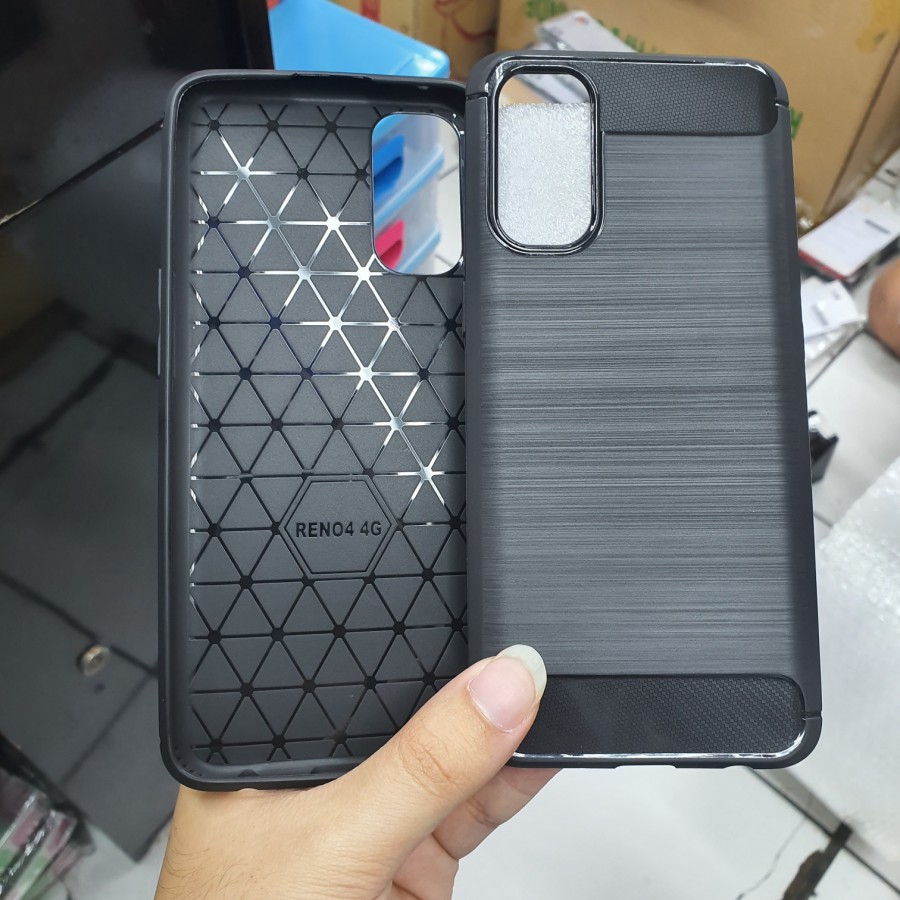 RENO 4 INDO RENO 4F RENO 4 PRO RENO 5  RENO 7 4G RENO 7 5G Silicon Carbon Slim Fit Soft Case Premium