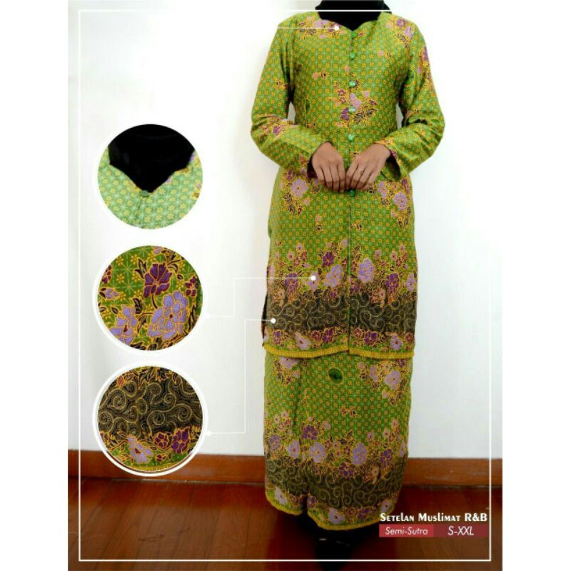 setelan muslimat semi sutra