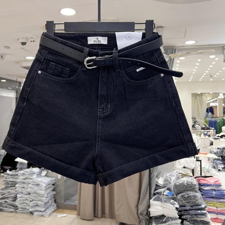 ツ Celana kulot jeans pendek wanita loose jumbo pants korea kekinian short denim jens jins