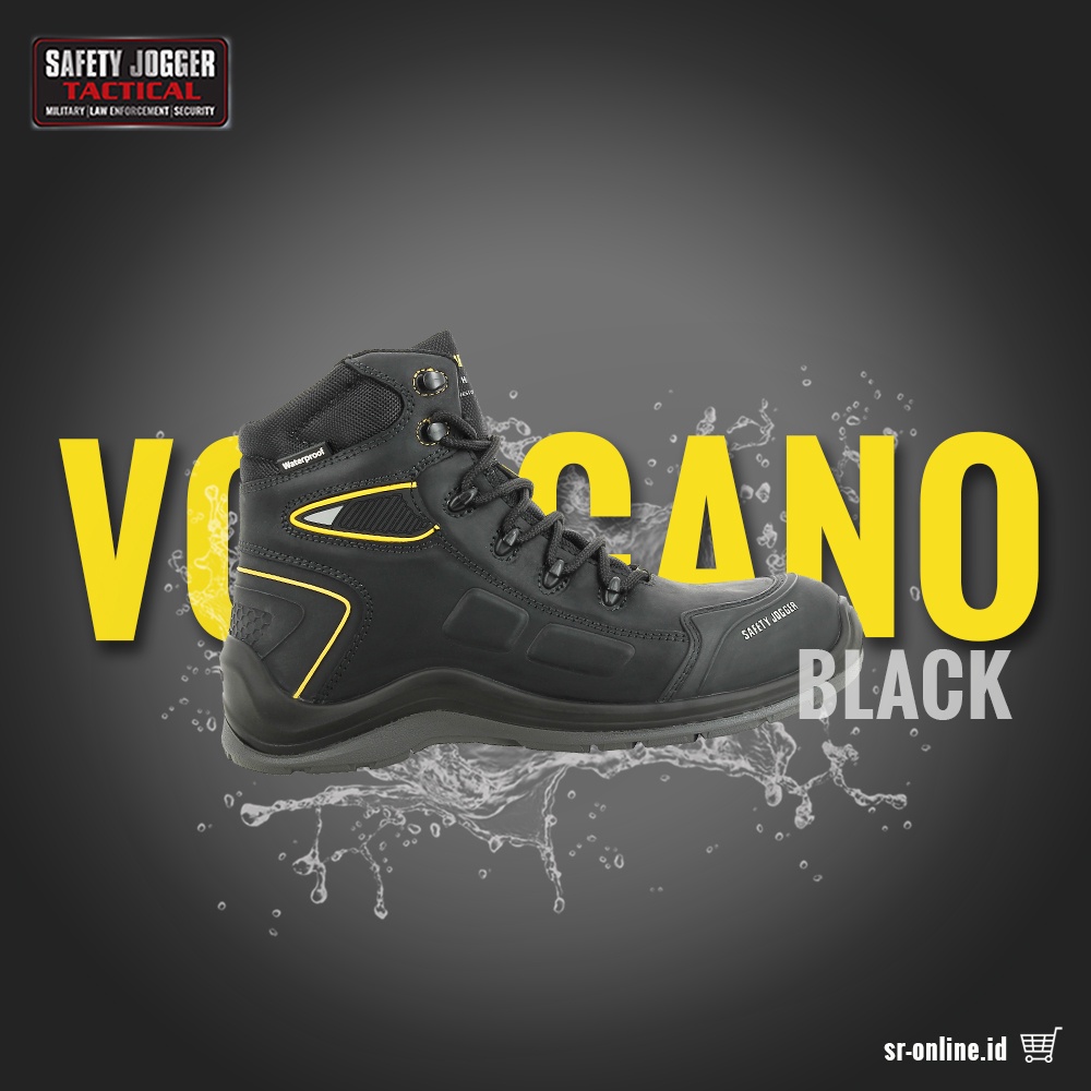 Sepatu Safety Jogger VOLCANO BLACK S3 ESD SRC WR METAL FREE