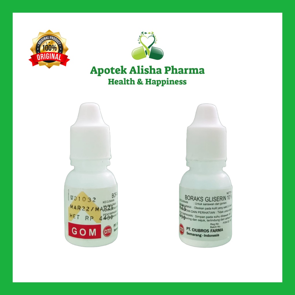 GOM GLICERYN 10% CITO 8 ml - Gom Gliserin Obat Sariawan Bibir Kering Bibir Pecah Pecah