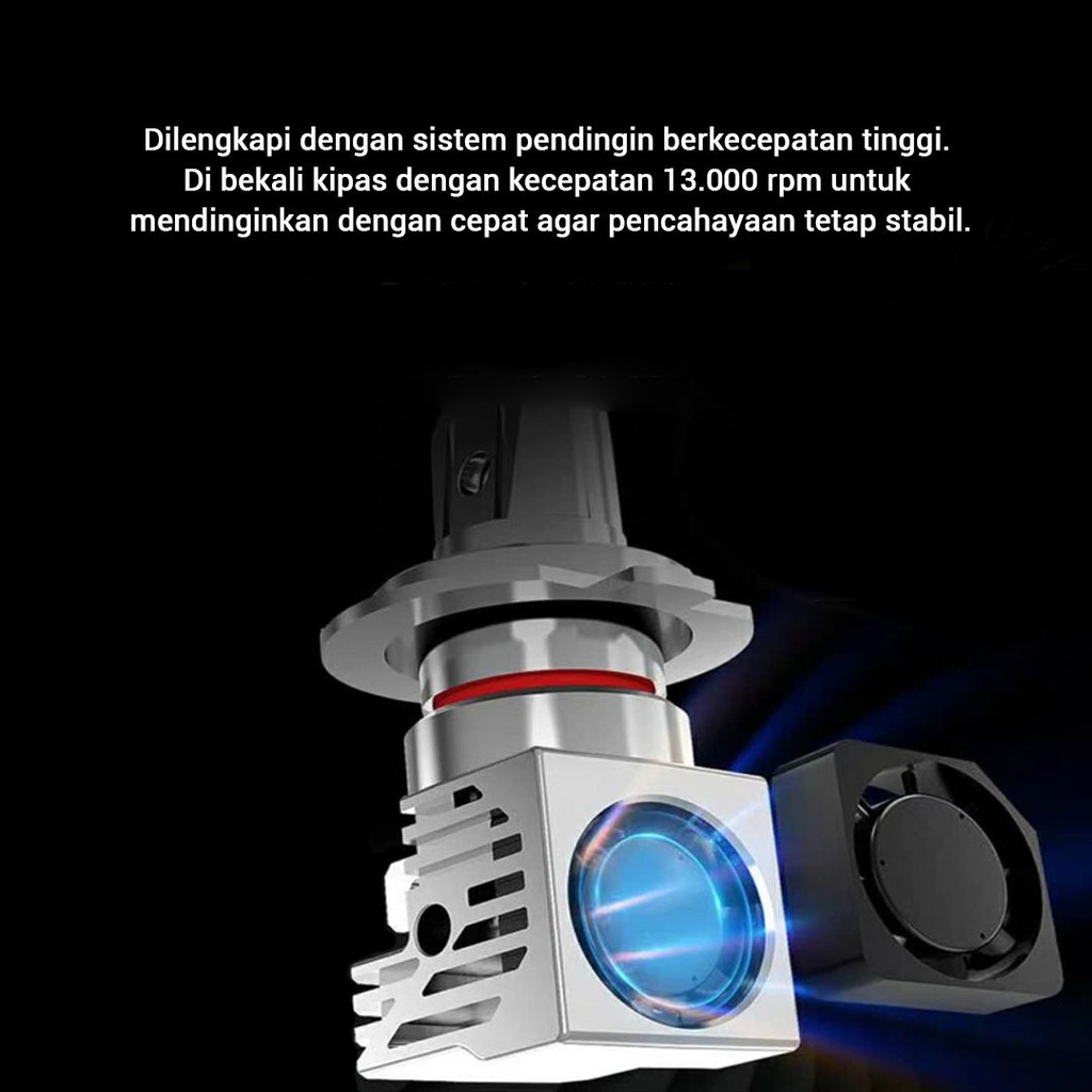 2 PCS (Sepasang) Lampu Led Mobil Utama Kabut Headlamp Foglamp Socket H11 AYOTO Watt35 Single Beam