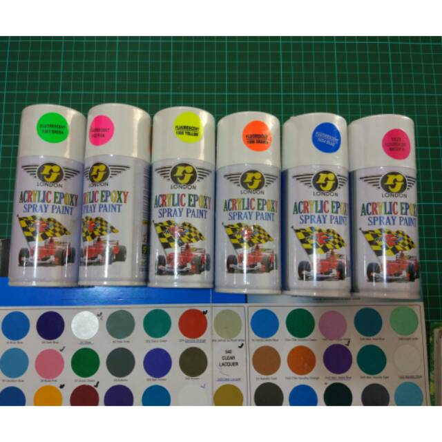 

Cat RJ London 150 cc fluorescent tipe warna sepidol