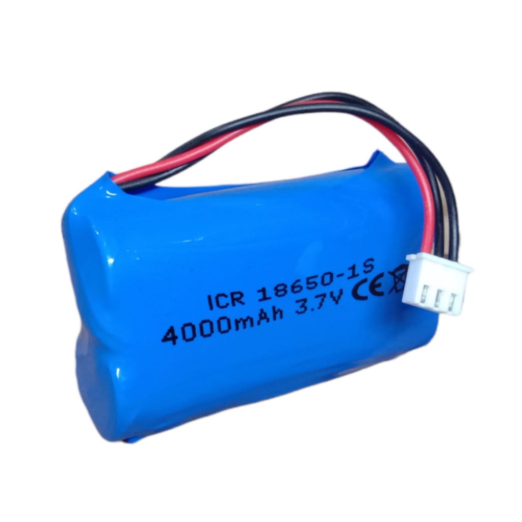 Baterai RC/ Baterai Speker Bluetooth &amp; Elektronik Lainnya 2x 18650-2S 4000mAh 7.4V PROTEKTOR BMS 4,5A Konektor JST 3 PIN PUTIH