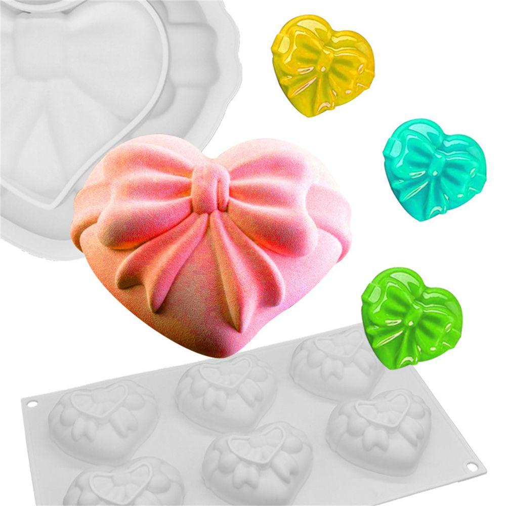 R-flower Bow Heart Shaped Baking Tool Cetakan Kue Sabun Membuat Hari Valentine Mousse Mould