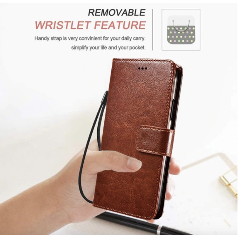 Casing Redmi Note 10 Flip Cover Wallet Leather Case Harap baca deskripsi