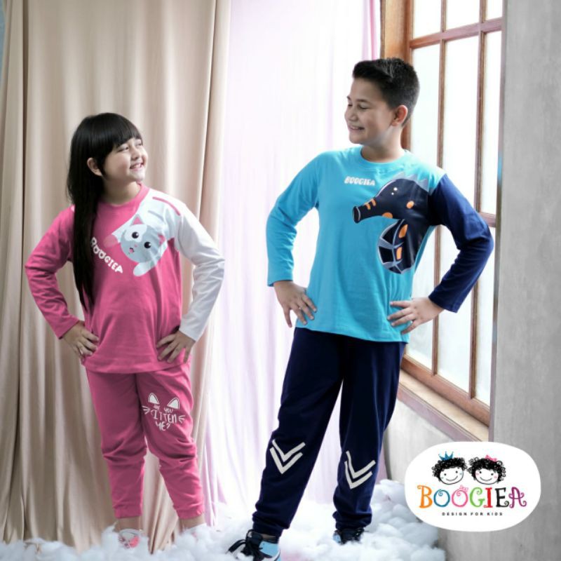 setelan anak piyama baju tidur anak lengan panjang setelan combined animal boogiea / open reseller
