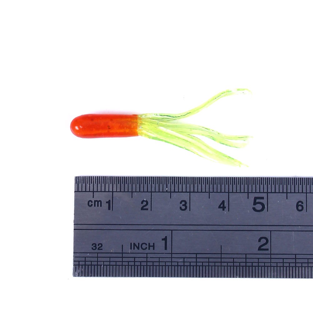 Hengjia 1 Kantong Umpan Pancing Soft lure Bentuk Ulat Imitasi 4.5cm soft Tube Worm Baits Bahan Silikon 4 color Fake Fishing Lures