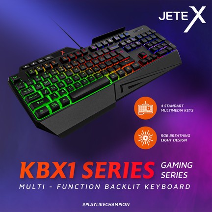 JETE Gaming Series Keyboard Gaming | Keyboard RGB JETE KBX1 - Garansi 2 Tahun