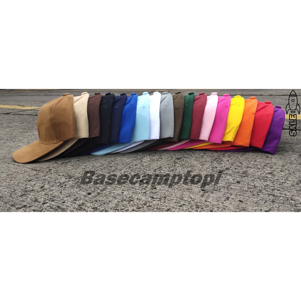 Topi Polo Caps Topi Baseball Polos Distro Pria Wanita Bahan Rafel Pengait Rell