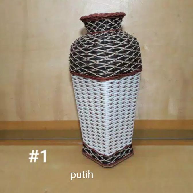 Pot bunga rotan pot tinggi vas bunga sudut ruang terasbpot tinggi bati