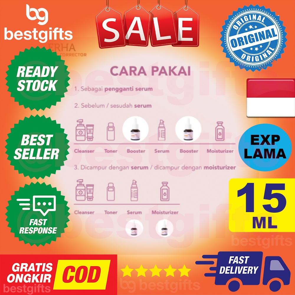 ERHA AGE CORRECTOR NIGHT CHARGE BOOSTER SERIES 1% PURE RETINOL IN PHYTOSQUALANE ANTI PENUAAN DINI 15 ML