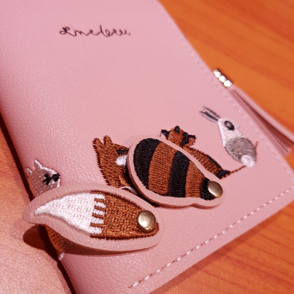 DOMPET WANITA KULIT PINK WA020P3 PIXY IMPORT KOREA MURAH FASHION WALLET ABG BATAM KARAKTER BRANDED