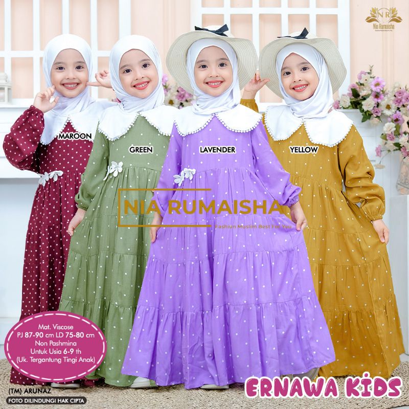 Harga Gamis Anak Perempuan Ernawa Kids // Aje Kids By Nia Rumaisha