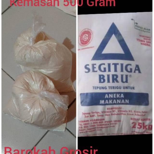

Tepung terigu 1/2kg (500gram) kemasan repack
