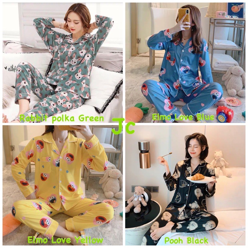 JC Piyama Premium PP / Piyama wanita Import mewah / Piyama wanita terbaru lekinian