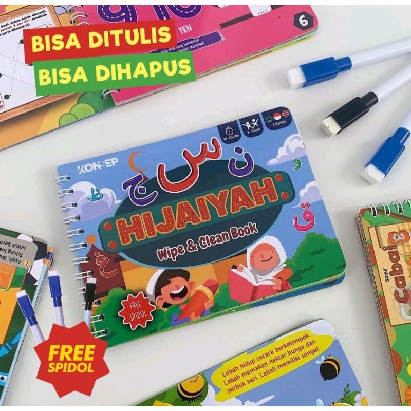 Wipe Clean Book Buku Edukasi Anak Belajar Wipe Clean Book