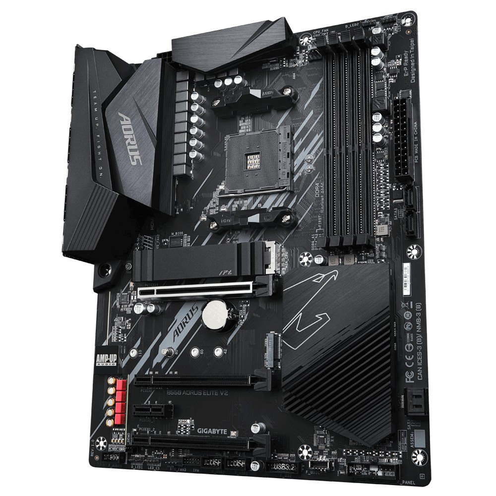 Giigabyte Aorus B550 AORUS ELITE V2, Q-Flash, 4 DIMMs, M.2 NVMe, RGB FUSION