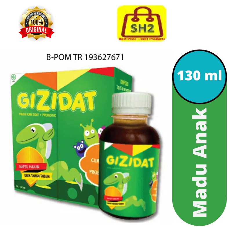 Gizidat Madu Cerdas Gemuk Anak Ikan Sidat Probiotik 130 ml Penambah Nafsu Makan #58