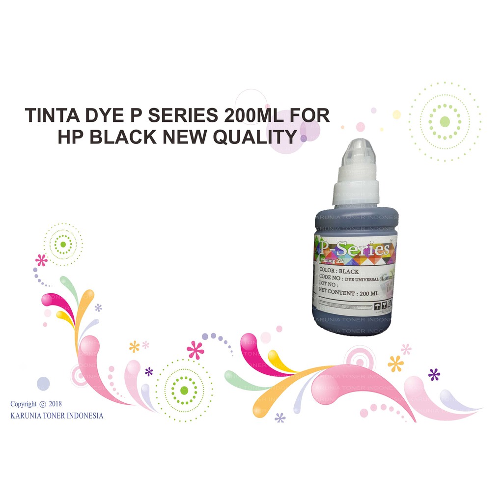 TINTA DYE P SERIES 200ML FOR HP CMYK NEW QUALITY