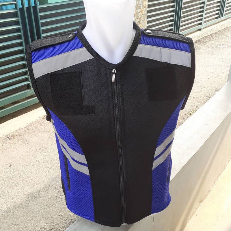 Rompi Touring Biru Kombinasi Hitam