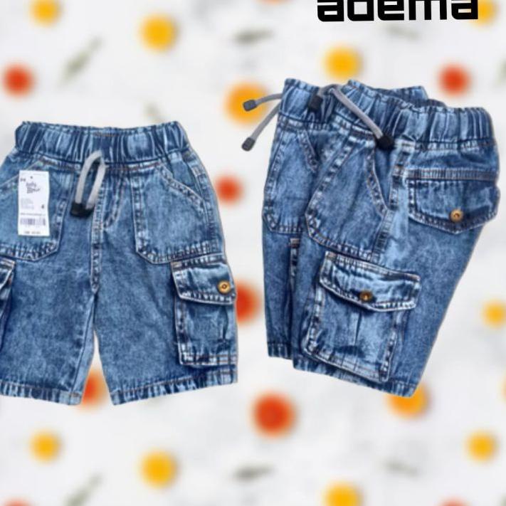 ((TERMURAH)) Celana Jeans Cargo Anak  1-7 Tahun / Celana Jeans Pendek Anak Berkualitas / celana pend