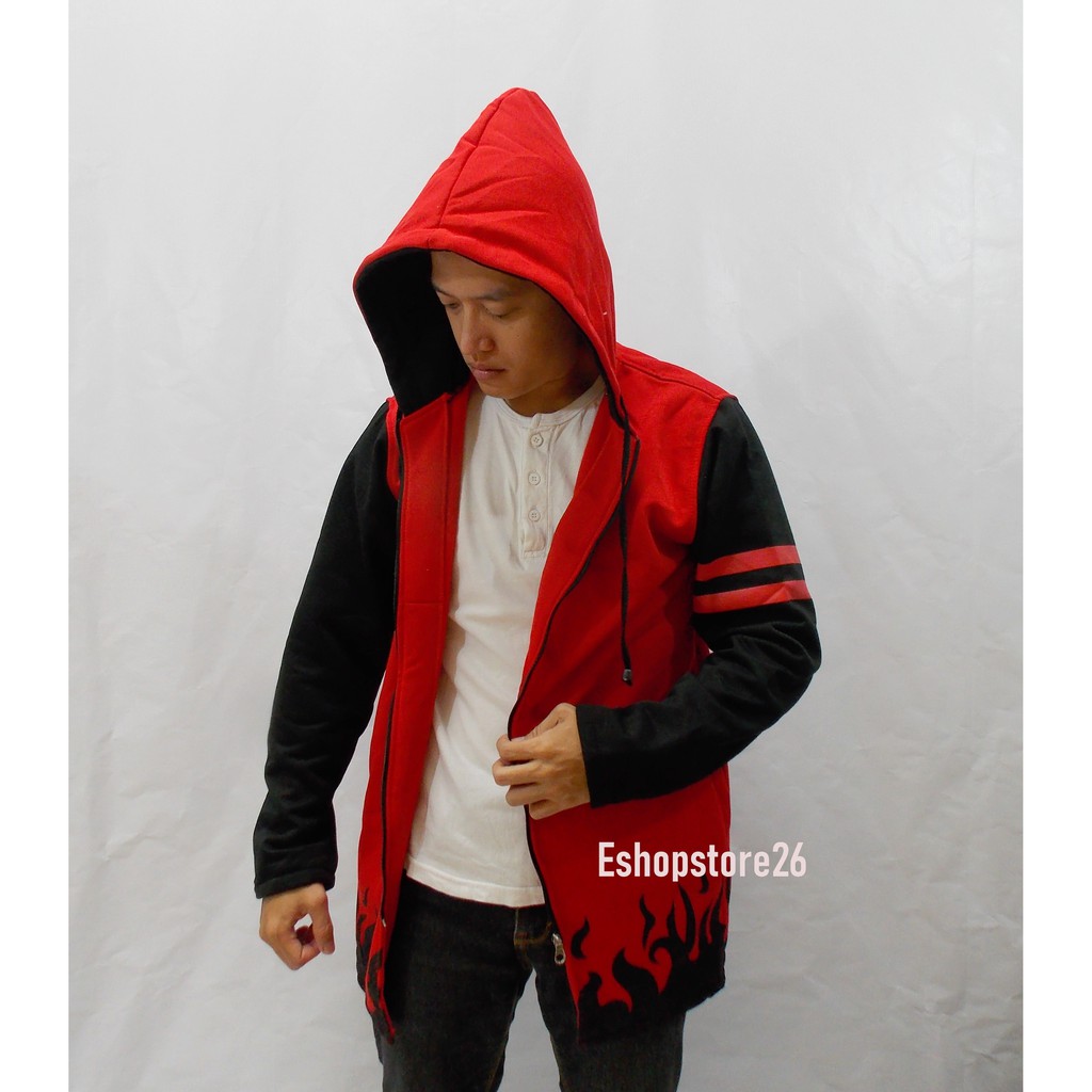 Jubah yondaime hokage Merah - Jaket Naruto Yondaime Hokage Merah