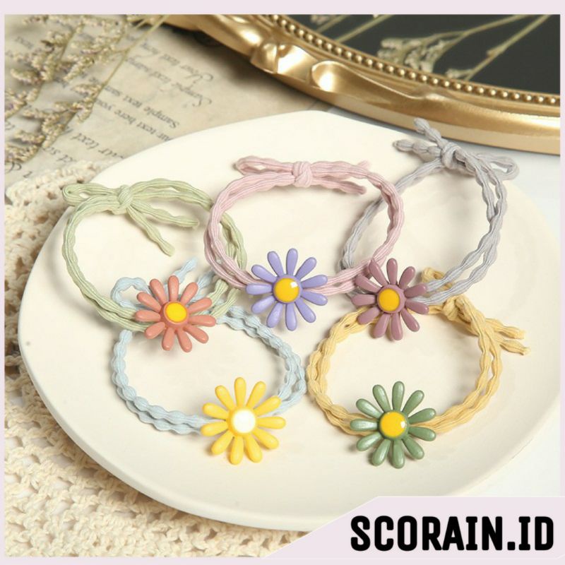 [SUNFLOWER KARET GELANG] IKAT RAMBUT POLOS WARNA RINGAN BUNGA MATAHARI | KARET RAMBUT KARET GELANG DESIGN BUNGA MATAHARI MURAH LUCU KEKINIAN