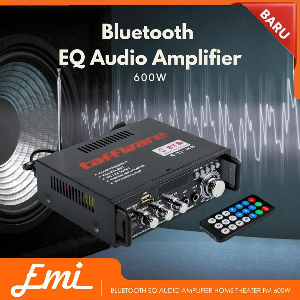 Bluetooth EQ Audio Amplifier Stereo Hi-Fi Home Theater FM Radio 600W