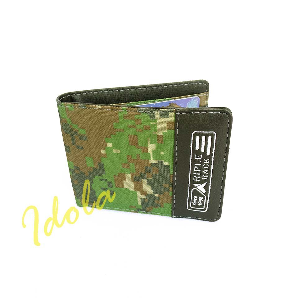 Dompet Pria Triple Track ARMY Dompet Kanvas Doreng