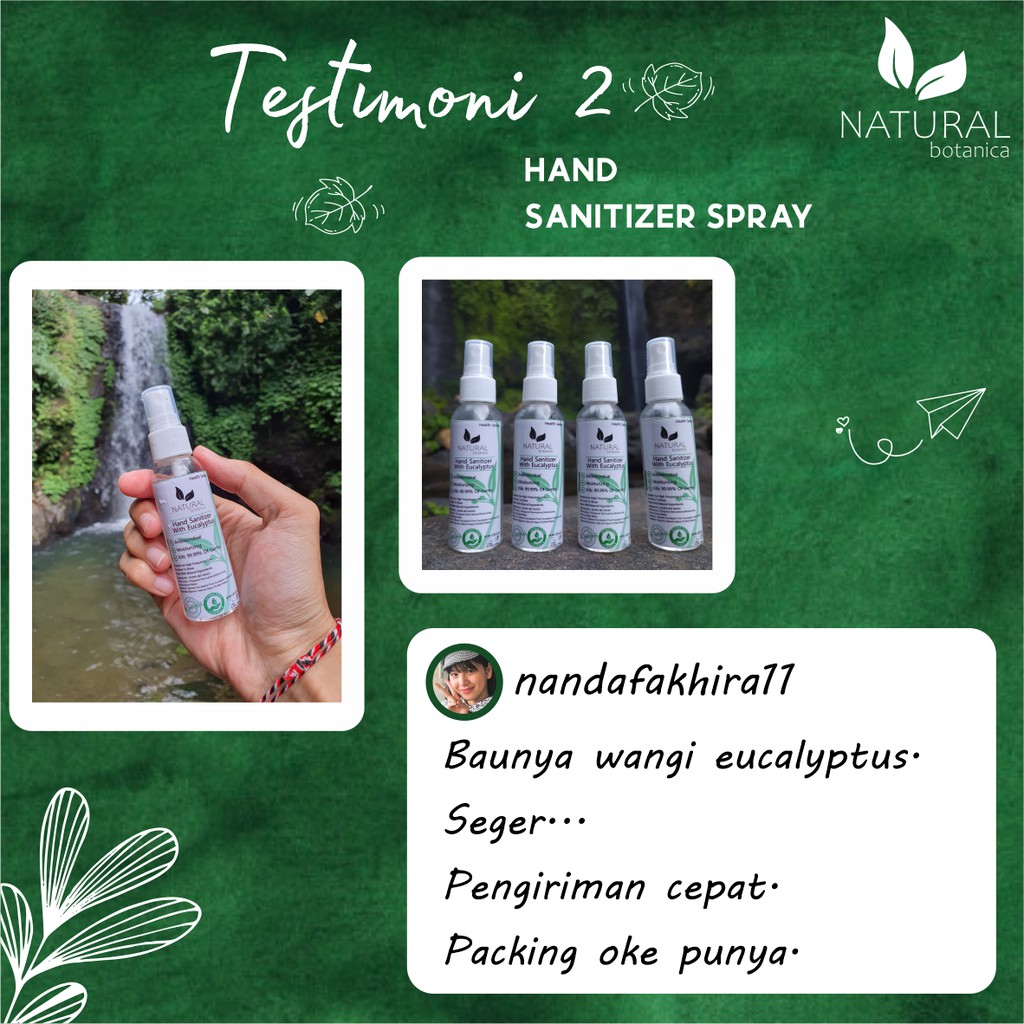 Natural Hand Sanitizer With Eucalyptus 60 ml Spray