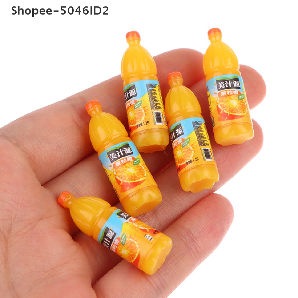 Shopee-5046id2 5pcs / Set Mainan Miniatur Minuman Buah Skala 1: 12 Untuk Aksesoris Dapur Rumah Boneka