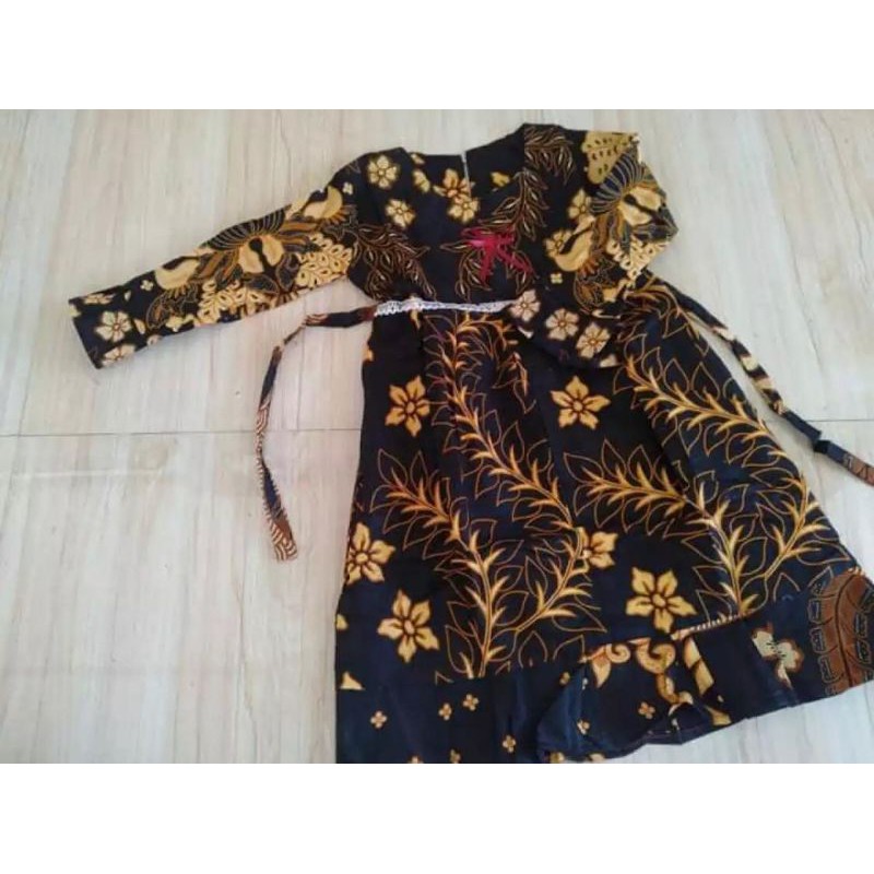 gamis batik anak motif batik 1-4 tahun RANDOM