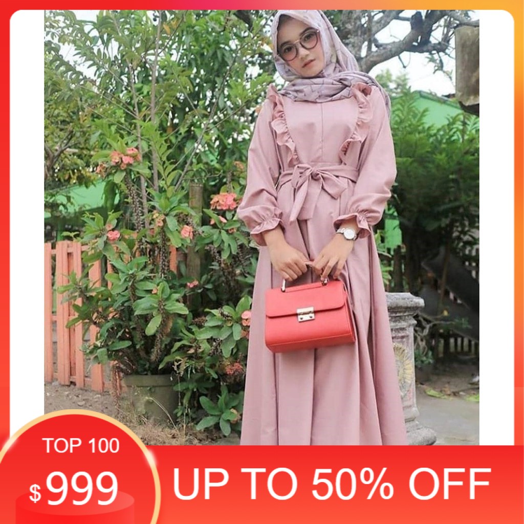 MURAH Gamis MIKELA balotelli / baloteli syari rempel dada busui 100%ORI