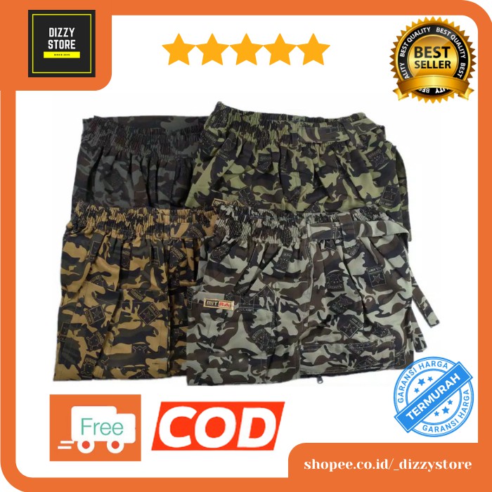 Celana Panjang Cowok dan Pria Dewasa Sirwal Tali Cargo Loreng Jumbo Big Size XXXL Murah dan Tebal