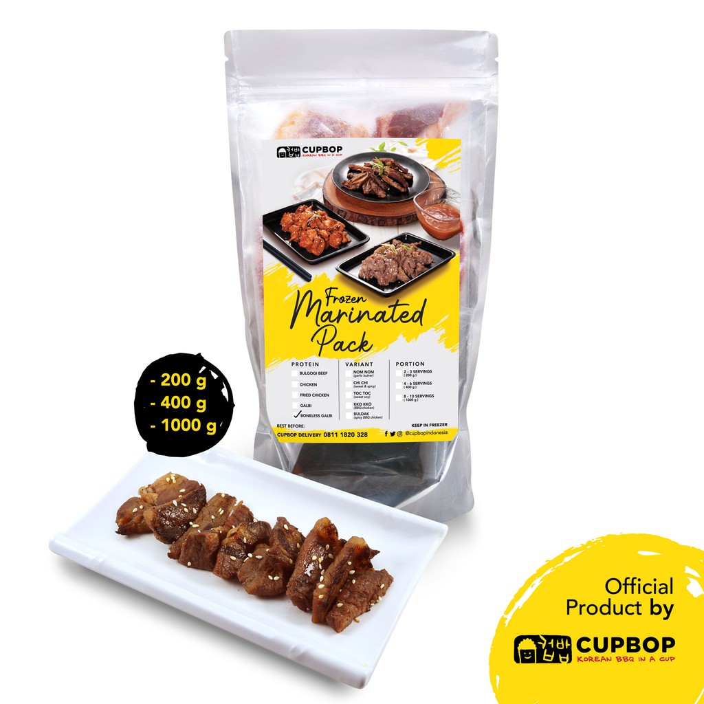 

Cupbop Frozen Marinated Boneless Galbi