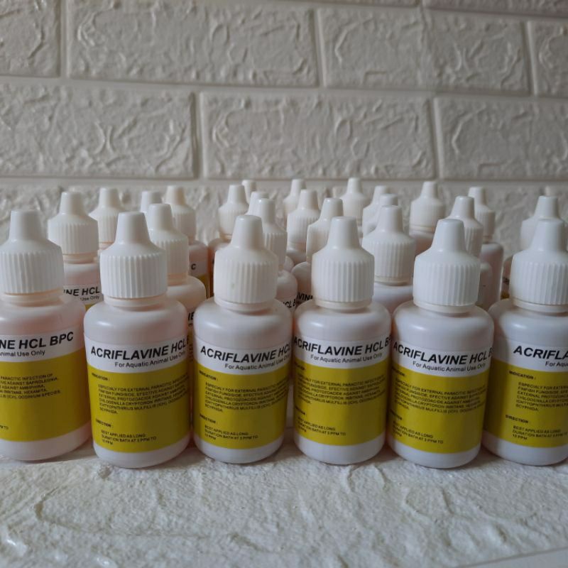 ACRIFLAVINE HCL BPC 30 ml Obat Kuning obat ikan hias obat luka jamur whitespot kutu hcl 30ml