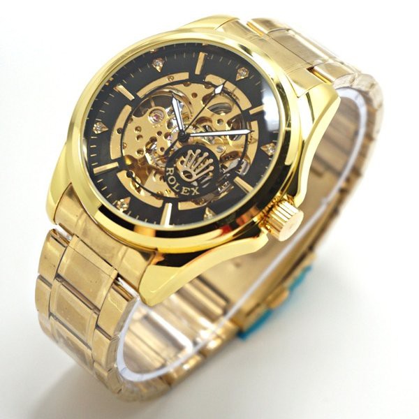 Jam Tangan Pria Rolex Chrono Automatic Tanpa Baterai Rantai Gold Otomatis By Hargajam Harga Jam Shopee Indonesia