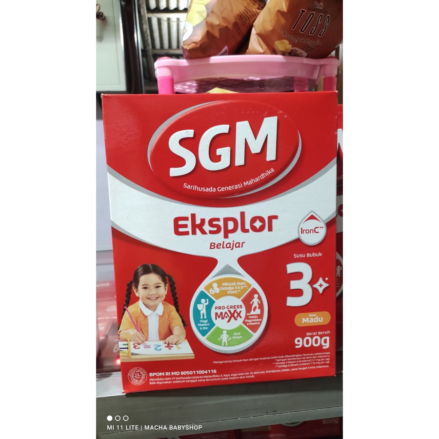 SGM EKSPLOR 1+ 900gram / SGM EXPLOR 3+ / SGM EXPLOR 5+ 900gram RASA VANILA / MADU / cokelat