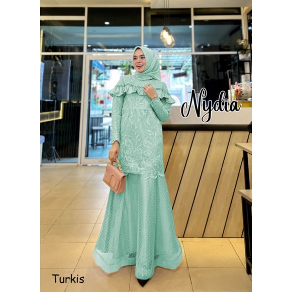 NYDIA Gamis pesta muslimah mewah gaun wisuda gaun lamaran walimatul gaun bridemaid