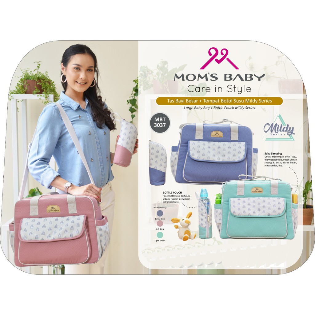 Tas Bayi Besar Tempat Botol Susu Mom's Baby Mildy MBT 3037