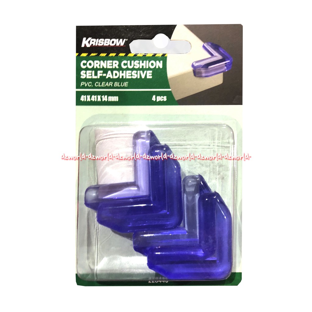 Krisbow Corner Cushion Self Adhesive Clear Blue 8 Pcs Pengaman Meja Pengaman Furniture Siku Meja