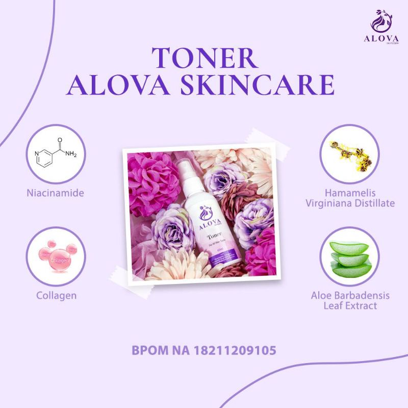 toner alova skincare bpom ecer toner alova skincare original