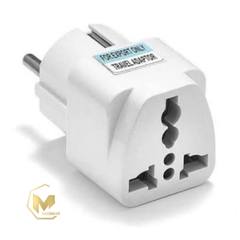 STEKER Adaptor Travel Charger / Sambungan Charger Kaki 3 ke Kaki 2 / EU KR Plug Adapter Converter MA2403