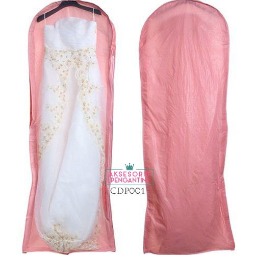 [PRODUK FAVORIT] PLASTIK PELINDUNG BAJU COVER ANTI DEBU PAKAIAN GANTUNG PINK CDP001