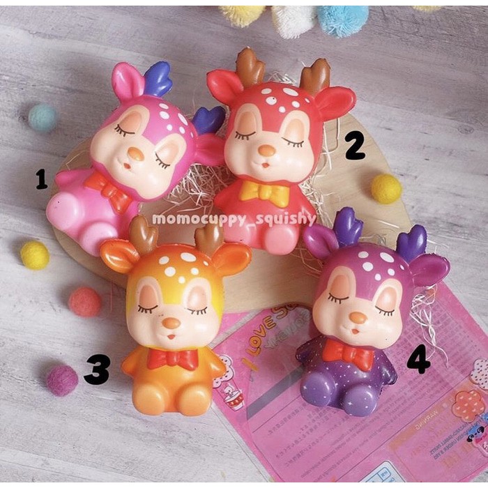 SQUISHY LICENSED sleeping deer (no brand) RUSA tidur slow and soft