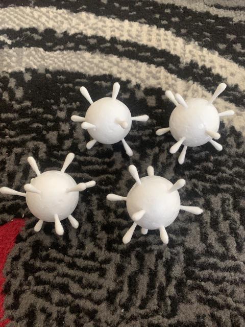 Sterofoam Bola / Bola Gabus Bulat 4 Cm