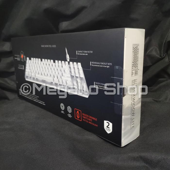 RAZER BLACKWIDOW LITE MERCURY WHITE TKL MECHANICAL GAMING KEYBOARD - PUTIH